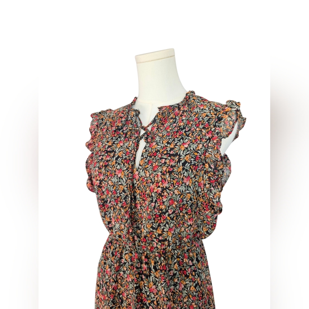 BB Dakota Multicolor Ruffle Midi Dress - Picture 2 of 4